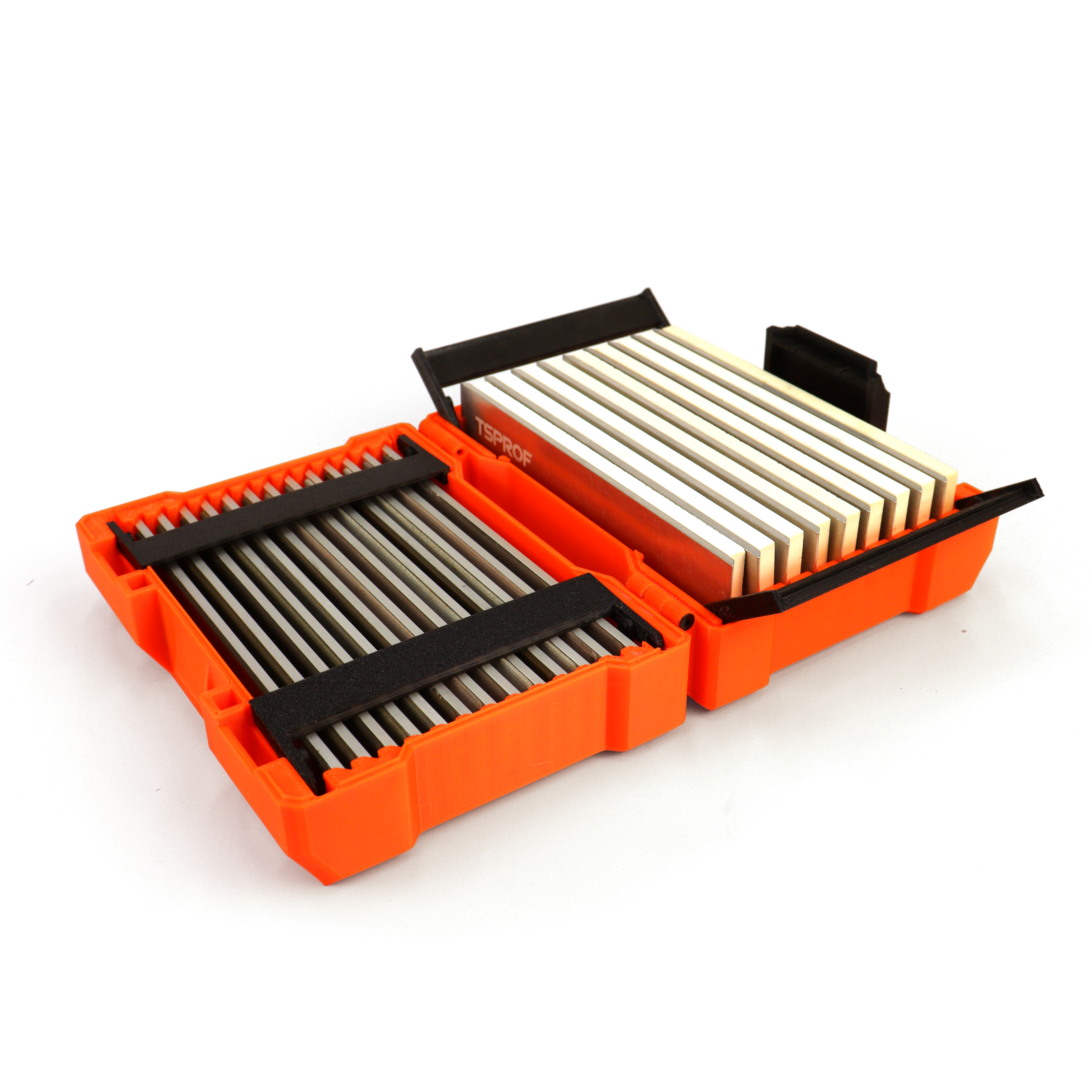 фото Комбинированный бокс для абразивов TRAVEL BOX XL (9+13), оранжевый на ytprof.ru