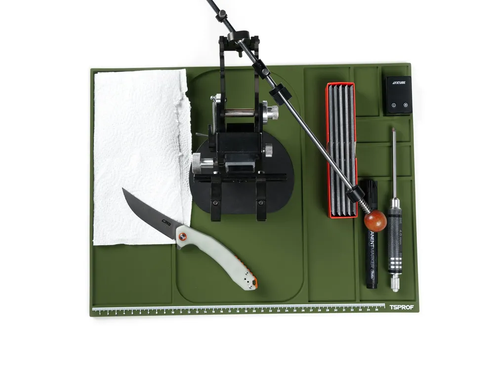 фото Коврик TSPROF для сборки, разборки, заточки ножей (зеленый) на ytprof.ru